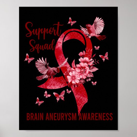 Unterstützung des Squad Brain Aneurysm-Bewusstsein Poster (Vorne)