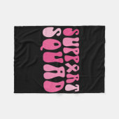 Unterstützung des Squad Breast Cancer Awareness Pi Fleecedecke (Vorderseite (Horizontal))