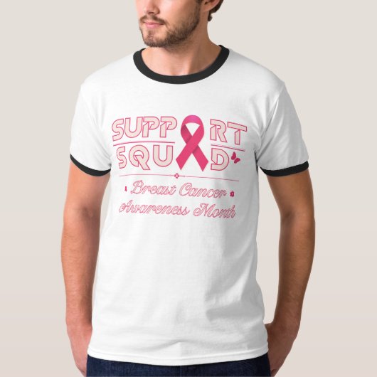 Unterstützung des Squad Breast Cancer Awareness T  T-Shirt (Vorderseite)