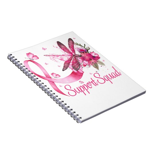 Unterstützung des Squad Dragonfly-Brustkrebs-Bewus Notizblock (Rechte Seite)
