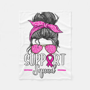 Unterstützung des Squad Messy Bun Breast Cancer Aw Fleecedecke