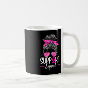 Unterstützung des Squad Messy Bun Breast Cancer Aw Kaffeetasse