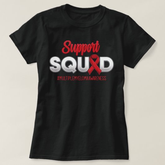 Unterstützung des Squad Multiples Myelom Bewusstse T-Shirt (Design vorne)