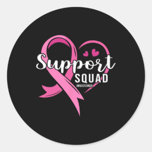 Unterstützung des Squad Niedlich Heart Breast Canc Runder Aufkleber