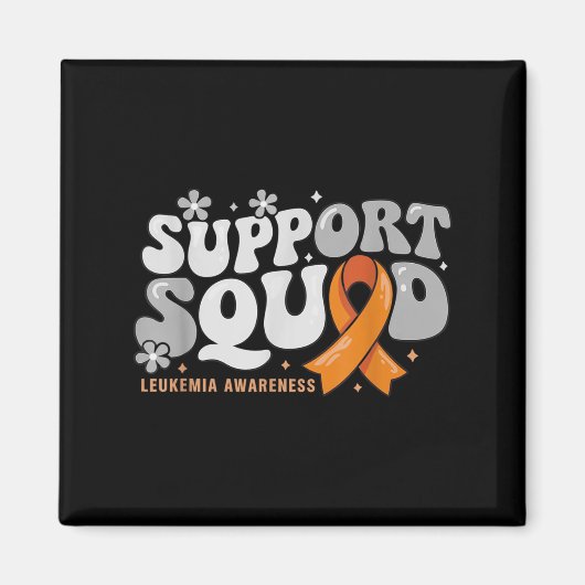 Unterstützung des Squad Orange Ribbon Leukämie Bew Magnet (Vorne)
