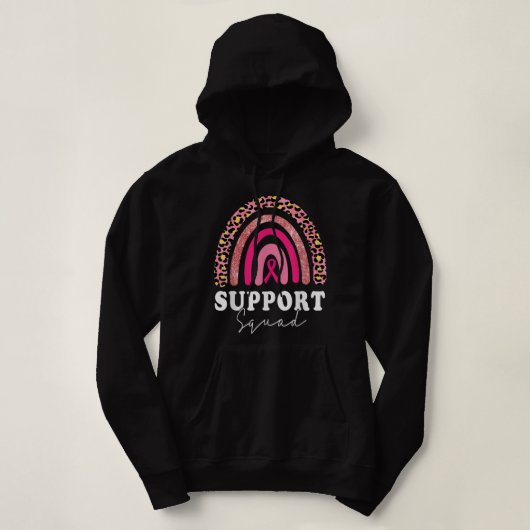 Unterstützung des Squad Pink Ribbon Brustkrebs Bew Hoodie (Design vorne)
