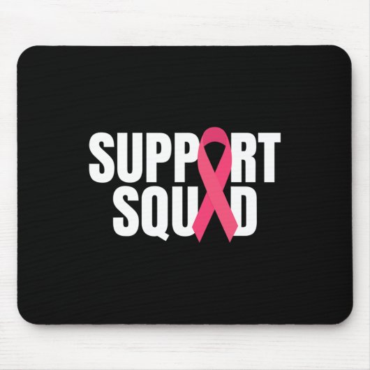 Unterstützung des Squad Pink Ribbon Brustkrebs Bew Mousepad (Vorne)
