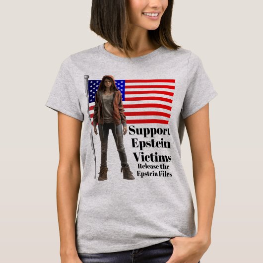 Unterstützung des T - Shirt Epstein Victims (Vorderseite)