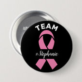 Unterstützung des Team Breast Cancer Awareness Ind Button (Vorne & Hinten)