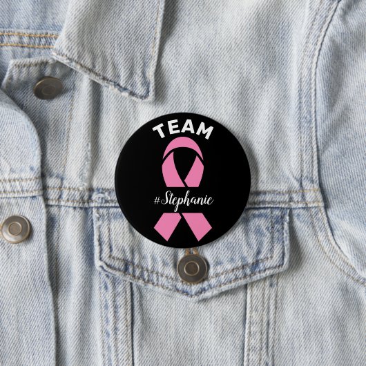 Unterstützung des Team Breast Cancer Awareness Ind Button (Beispiel)