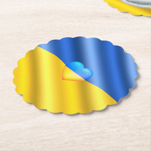 Unterstützung des ukrainischen Papiers Untersetzer (angewinkelt)