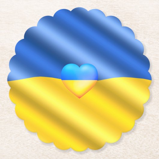 Unterstützung des ukrainischen Papiers Untersetzer (Vorderseite)