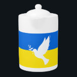 Unterstützung des ukrainischen Teekessel-Friedenst<br><div class="desc">Unterstützung Ukraine Tepots - Dove of Peace - Freedom - Peace Support - Solidarity - Ukrainische Flagge - Starke Gemeinsamkeit - Freiheit Sieg ! Machen wir die Welt zu einem besseren Ort - alle zusammen! Eine bessere Welt beginnt - hängt ab - braucht Ihr auch! Sie können auf mehr als...</div>