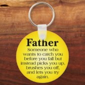 Unterstützung des Vaters Schlüsselanhänger (Vorderseite)