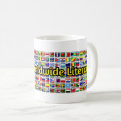 Unterstützung des weltweiten Banners für Alphabeti Kaffeetasse (VorderseiteRechts)