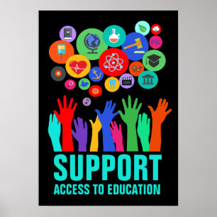 Unterstützung des Zugangs zur Bildung der Bildung Poster