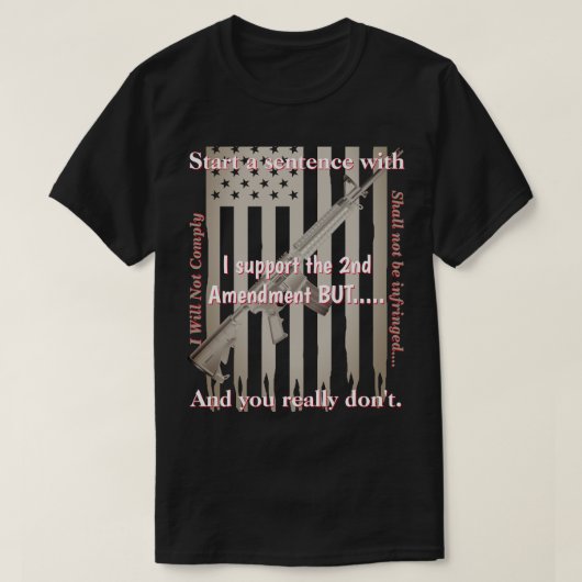 Unterstützung des zweiten Änderungsantrags, den ic T-Shirt (Design vorne)