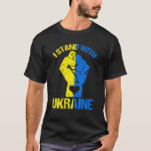 Unterstützung, die ich mit der Ukraine Puck Futin  T-Shirt (Vorderseite)
