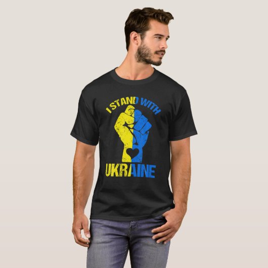 Unterstützung, die ich mit der Ukraine Puck Futin  T-Shirt (Vorne ganz)