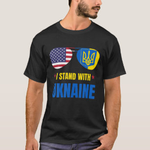 Unterstützung, die ich mit der ukrainischen Brille T-Shirt