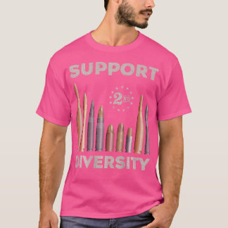 Unterstützung Diversity Bullet Zweite Änderung Gun T-Shirt