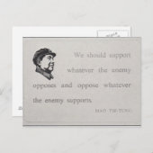 Unterstützung durch Mao Postkarte (Vorne/Hinten)
