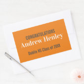 Unterstützung einer einfachen Textabteilung Rechteckiger Aufkleber (Umschlag)