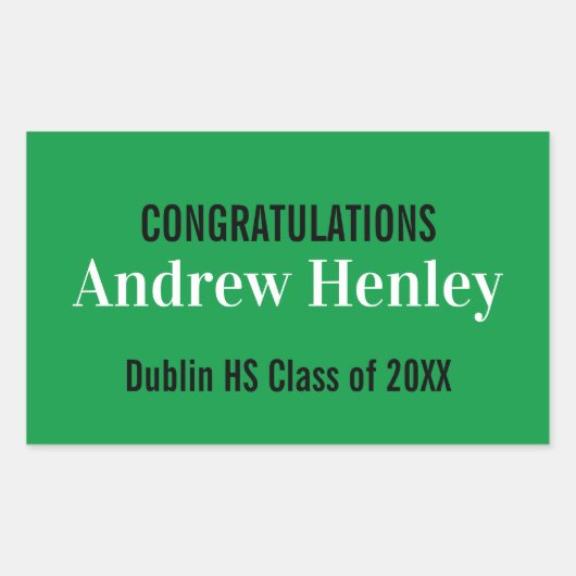 Unterstützung einer einfachen Textabteilung Rechteckiger Aufkleber (Vorderseite)