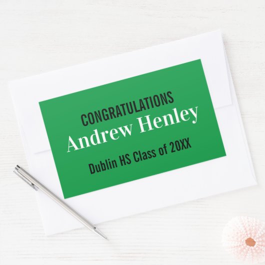 Unterstützung einer einfachen Textabteilung Rechteckiger Aufkleber (Umschlag)