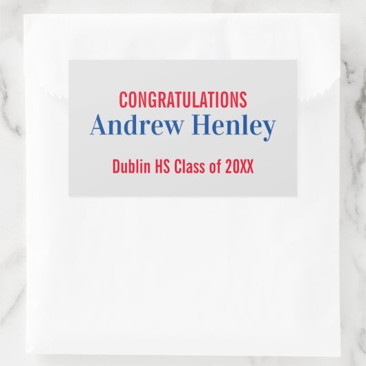 Unterstützung einer einfachen Textabteilung Rechteckiger Aufkleber (Tasche)