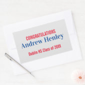 Unterstützung einer einfachen Textabteilung Rechteckiger Aufkleber (Umschlag)