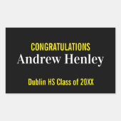 Unterstützung einer einfachen Textabteilung Rechteckiger Aufkleber (Vorderseite)