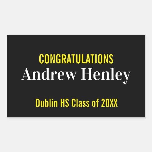 Unterstützung einer einfachen Textabteilung Rechteckiger Aufkleber (Vorderseite)