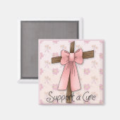 Unterstützung einer Heilung - Brustkrebs-Bewusstse Magnet (Vorderseite/Rückseite)