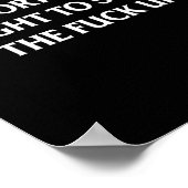 Unterstützung eines Mans, der das Recht hat, den a Poster (Ecke)