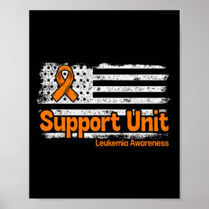 Unterstützung Einheitenflagge Blutkrebs Leukämie B Poster