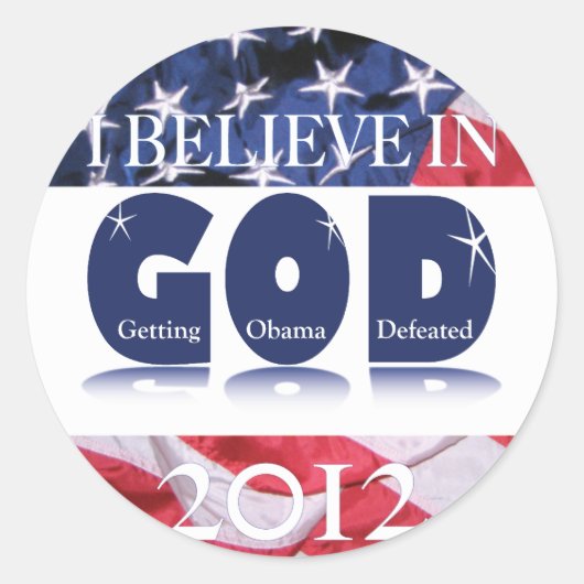 Unterstützung für Amerika IBIG2012 Runder Aufkleber (Vorderseite)