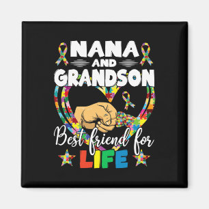 Unterstützung für Autismus Bewusstsein Nana und Gr Magnet