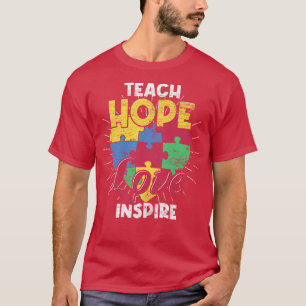 Unterstützung für Autismus Lehrer Puzzle Piece Aut T-Shirt