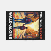 Unterstützung für Autismus Vater allein Puzzle Sie Fleecedecke (Vorderseite (Horizontal))