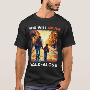 Unterstützung für Autismus Vater allein Puzzle Sie T-Shirt