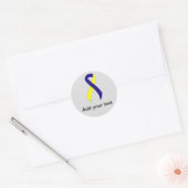 Unterstützung für blaue und gelbe Multifunktionsle Runder Aufkleber (Umschlag)