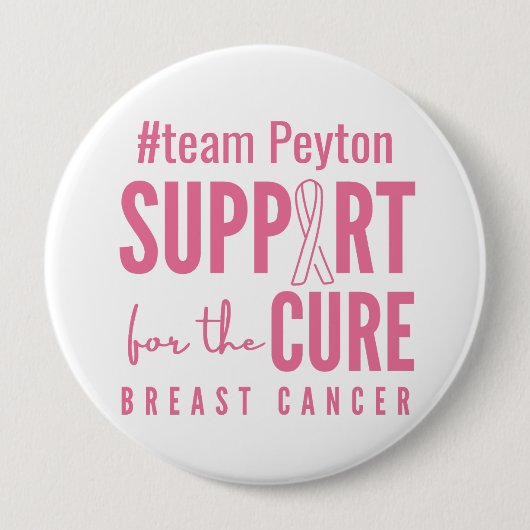 Unterstützung für Brustkrebs-benutzerdefinierten # Button (Vorderseite)