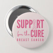 Unterstützung für Brustkrebs Heilung rosa Taste Button (Vorne & Hinten)