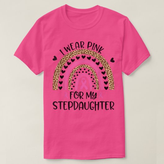 Unterstützung für Brustkrebs ich trage Pink für me T-Shirt (Design vorne)