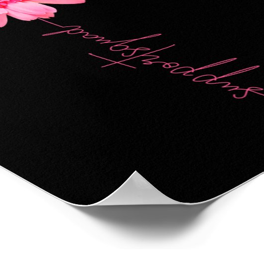 Unterstützung für Brustkrebs-Kämpfer Squad Sonnenb Poster (Ecke)