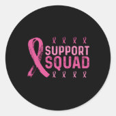 Unterstützung für Brustkrebs Runder Aufkleber (Vorderseite)