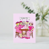 Unterstützung für Brustkrebs Vielen Dank Frauen in Postkarte (Stehend Vorderseite)
