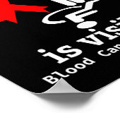 Unterstützung für das Bewusstsein des Blutkrebses  Poster (Ecke)