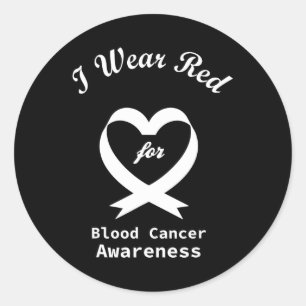 Unterstützung für das Bewusstsein des Blutkrebses Runder Aufkleber